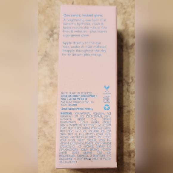 Tula 'Rose Glow + Get It' Cool & Brightening Eye Balm - Picture 2 of 7